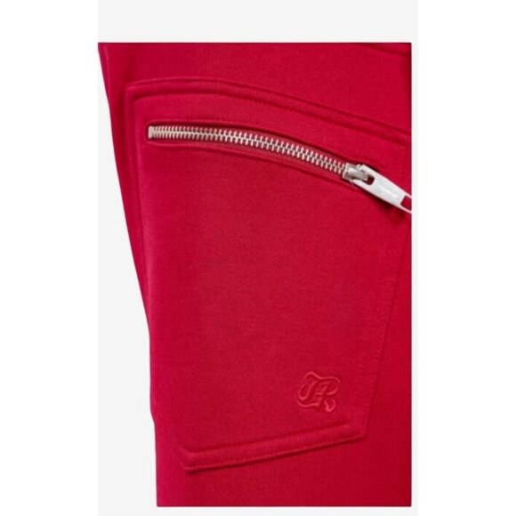 The Kooples Mens Red Drawstring Tracksuit Trousers Size S Cotton & Badge - Picture 7 of 10